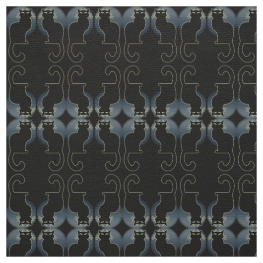 Cat Art Fabric Black Cat Fabrics Cat Lover Muster Stoff (Muster)