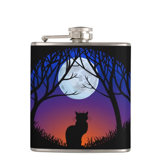 Cat Art Flask Custom Cat Lover Drinks Flaschen & G Flachmann (Vorderseite)