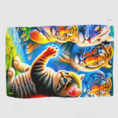 Cat Art Golfhandtuch (Horizontal)
