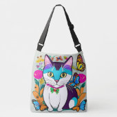 Cat Art Illustration, Digital Cat Design Tasche (Vorderseite)