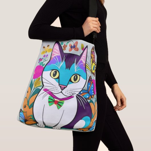 Cat Art Illustration, Digital Cat Design Tasche (Von Nahem)