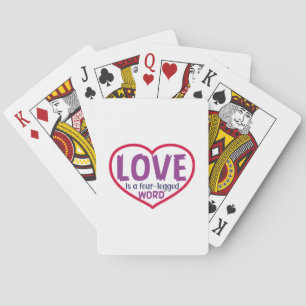 Cat Art Liebe ist ein vierbeiniges Wort Spielkarten