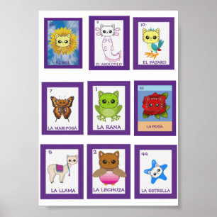 Cat Art Lottería Poster