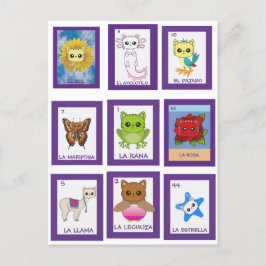 Cat Art Lottería Postkarte