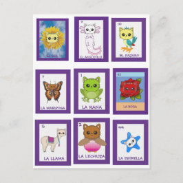 Cat Art Lottería Postkarte