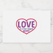 Cat Art Love Is A Four-Legged Word Schaumweinetikett (Einzelnes Label)