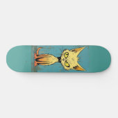Cat Art lustiges Skateboard Deck (Horizontal)
