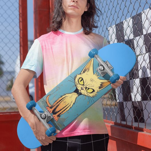 Cat Art lustiges Skateboard Deck