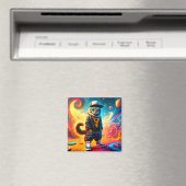 Cat Art Magnet (In Situ (Geschirrspüler))