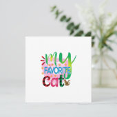 Cat Art My Lieblings Cat Einladung (Stehend Vorderseite)