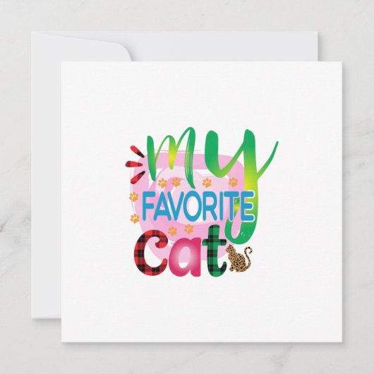 Cat Art My Lieblings Cat Einladung (Vorderseite)