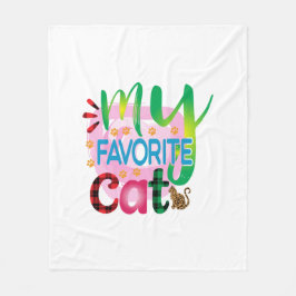 Cat Art My Lieblings Cat Fleecedecke