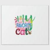Cat Art My Lieblings Cat Geschenkpapier (Flach)