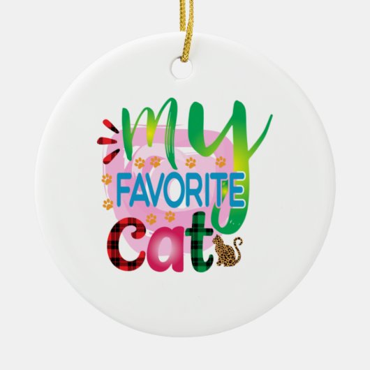 Cat Art My Lieblings Cat Keramik Ornament (Vorne)