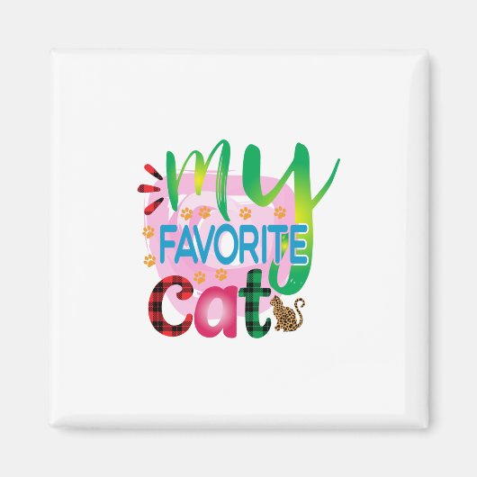 Cat Art My Lieblings Cat Magnet (Vorne)