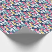 Cat Art | Niedliche Cat Faces Geschenkpapier (Ecke)