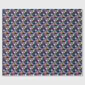 Cat Art | Niedliche Cat Faces Geschenkpapier (Flach)