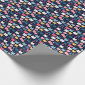 Cat Art | Niedliche Cat Faces Geschenkpapier (Ecke)