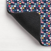 Cat Art | Niedliche Cat Faces Mousepad (Ecke)