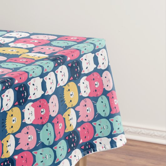 Cat Art | Niedliche Cat Faces Tischdecke (Beispiel)