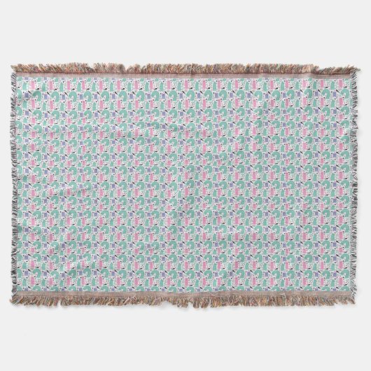 Cat Art | Niedliche Cat Rainbows Decke (Vorderseite)
