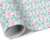 Cat Art | Niedliche Cat Rainbows Geschenkpapier (Rolleneckpunkt)