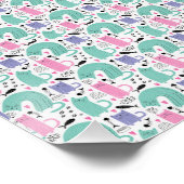 Cat Art | Niedliche Cat Rainbows Poster (Ecke)