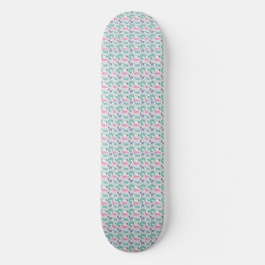 Cat Art | Niedliche Cat Rainbows Skateboard (Vorderseite)