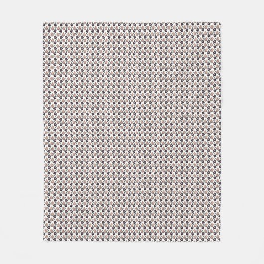 Cat Art | Niedliches Katzenmuster Nahtloser Hinter Fleecedecke (Vorderseite)