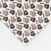 Cat Art | Niedliches Katzenmuster Nahtloser Hinter Fleecedecke (Ecke)