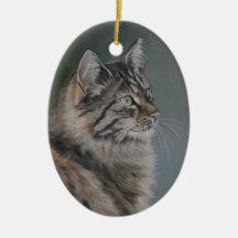 Cat Art Ornament