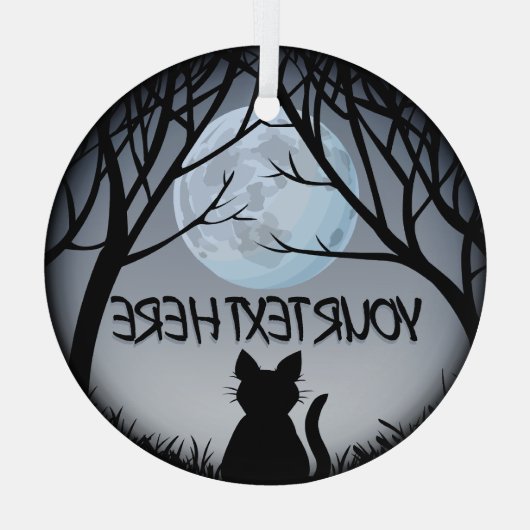 Cat Art Ornament Personalisiert Cat Lover Dekorati (Rückseite)