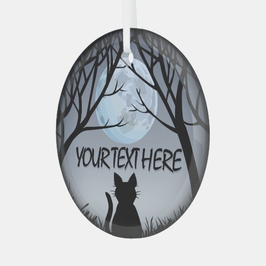 Cat Art Ornament Personalisiert Cat Lover Dekorati (Vorderseite links)