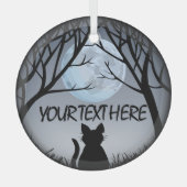 Cat Art Ornament Personalisiert Cat Lover Dekorati Aus Glas (Vorderseite)