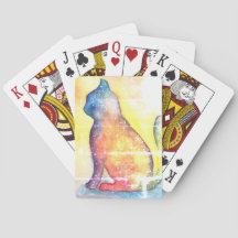 Cat art painting Classic Playing Cards