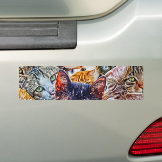 Cat Art Pattern Autoaufkleber (Auf Auto)