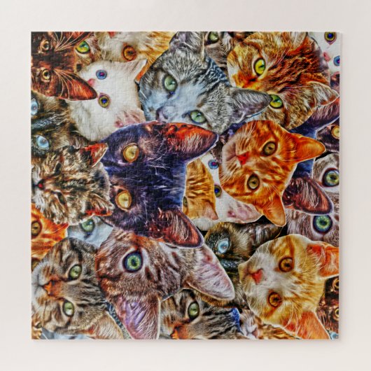 Cat Art Pattern Puzzle (Horizontal)