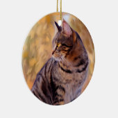 Cat Art Portrait Keramikornament (Rechts)