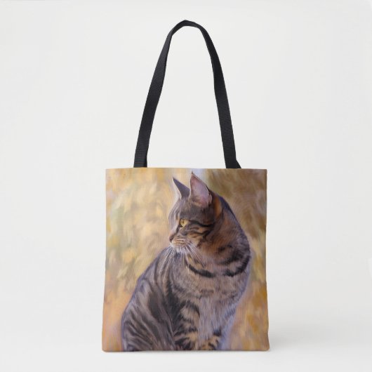 Cat Art Portrait Tasche (Vorderseite)