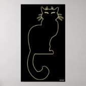 Cat Art Poster Black Cat Lover Prints Poster (Vorne)