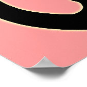 Cat Art Poster Pink Cat Lover Prints Poster (Ecke)