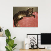Cat Art Poster/Print: Stretched Cat von Steinlen Poster (Heimbüro)