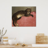 Cat Art Poster/Print: Stretched Cat von Steinlen Poster (Küche)