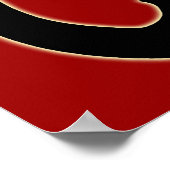 Cat Art Poster Red Cat Lover Prints Poster (Ecke)