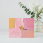 Cat art reading fun - Marmalade bevorzugt Einsamke Postkarte (Stehend Vorderseite)