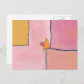 Cat art reading fun - Marmalade bevorzugt Einsamke Postkarte (Vorne/Hinten)