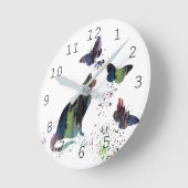 Cat Art Runde Wanduhr (Winkel)