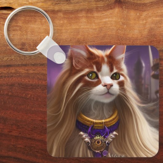Cat Art Schlüsselanhänger (Vorderseite)