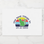 Cat Art The Best Thing In Life Schaumweinetikett (Einzelnes Label)