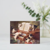 Cat Art: The Kitten's Erwägungsgrund Postkarte (Stehend Vorderseite)